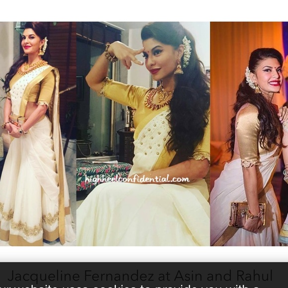 Kerala Onam Handloom Lehenga, Lengha sewn from sari with prepleated dupatta - Picture 4 of 8